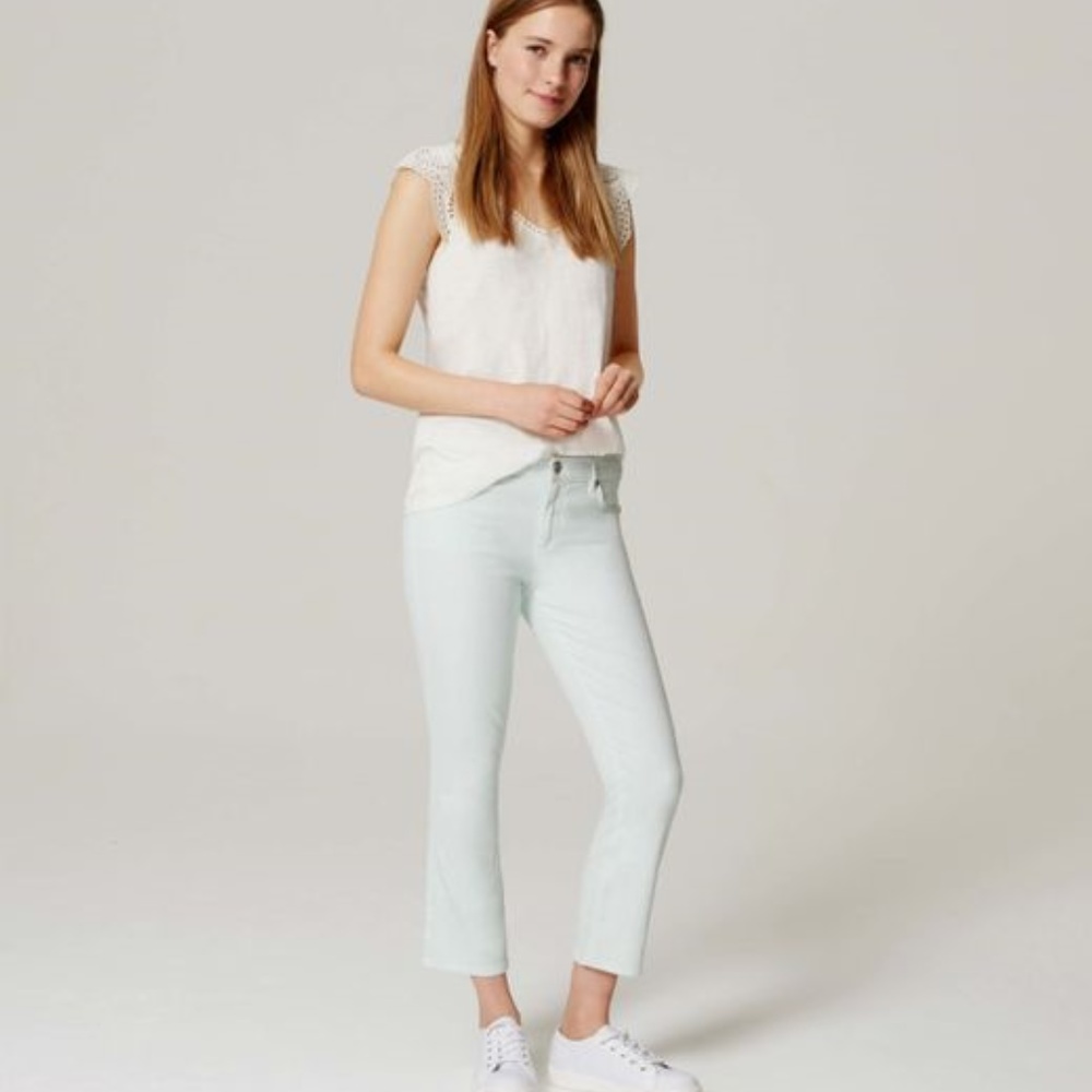LOFT Mint Jeans Modern Kick Crop